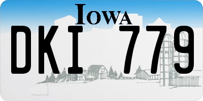 IA license plate DKI779
