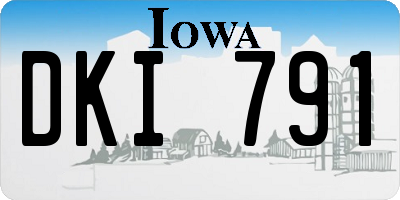 IA license plate DKI791