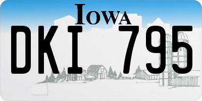 IA license plate DKI795