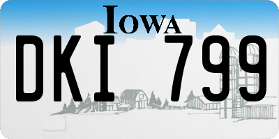IA license plate DKI799