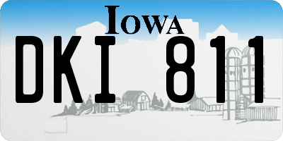 IA license plate DKI811