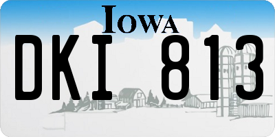 IA license plate DKI813