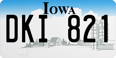 IA license plate DKI821