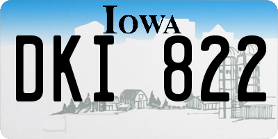 IA license plate DKI822