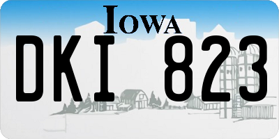 IA license plate DKI823