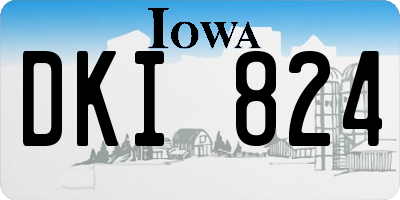 IA license plate DKI824