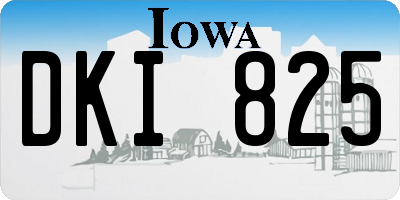 IA license plate DKI825