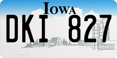 IA license plate DKI827