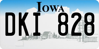 IA license plate DKI828