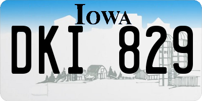 IA license plate DKI829