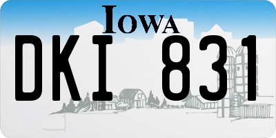 IA license plate DKI831