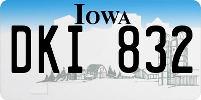 IA license plate DKI832