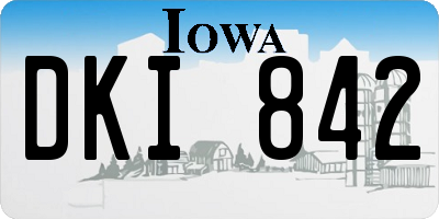 IA license plate DKI842