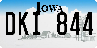 IA license plate DKI844