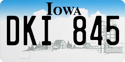 IA license plate DKI845