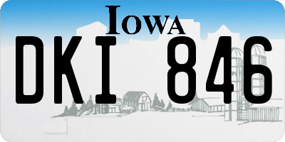 IA license plate DKI846