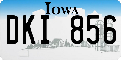 IA license plate DKI856