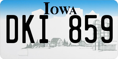 IA license plate DKI859