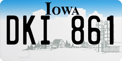 IA license plate DKI861