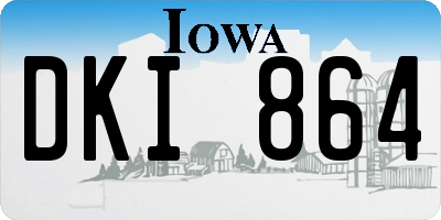 IA license plate DKI864