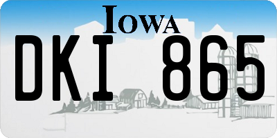 IA license plate DKI865