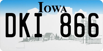 IA license plate DKI866