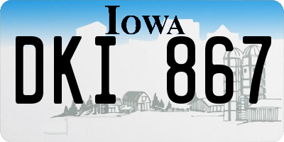 IA license plate DKI867