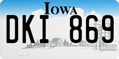 IA license plate DKI869
