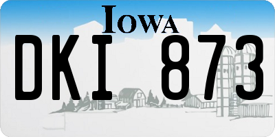 IA license plate DKI873