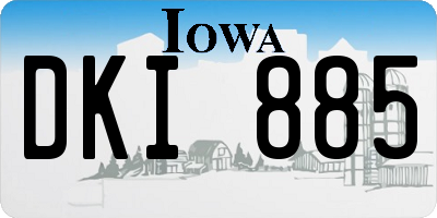 IA license plate DKI885