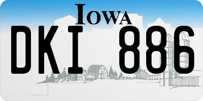 IA license plate DKI886