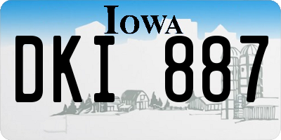 IA license plate DKI887