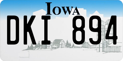 IA license plate DKI894