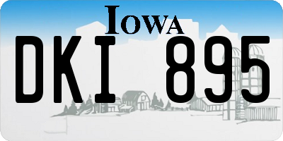 IA license plate DKI895
