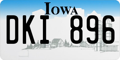 IA license plate DKI896