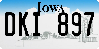 IA license plate DKI897