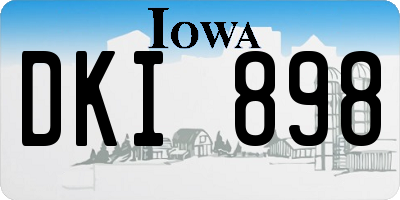IA license plate DKI898