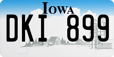 IA license plate DKI899