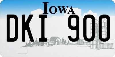 IA license plate DKI900