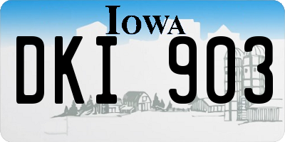 IA license plate DKI903