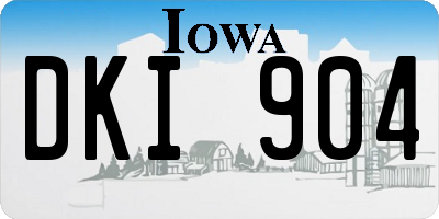IA license plate DKI904