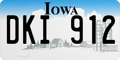 IA license plate DKI912
