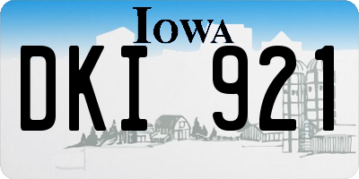 IA license plate DKI921