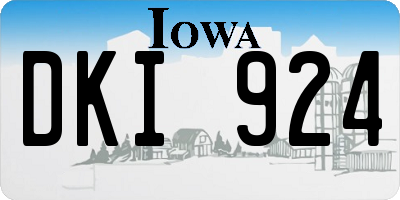 IA license plate DKI924