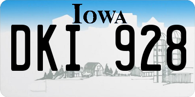 IA license plate DKI928