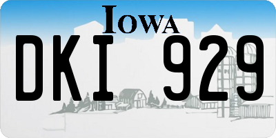 IA license plate DKI929