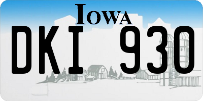 IA license plate DKI930