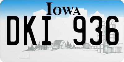 IA license plate DKI936