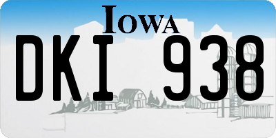 IA license plate DKI938