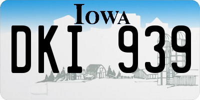 IA license plate DKI939